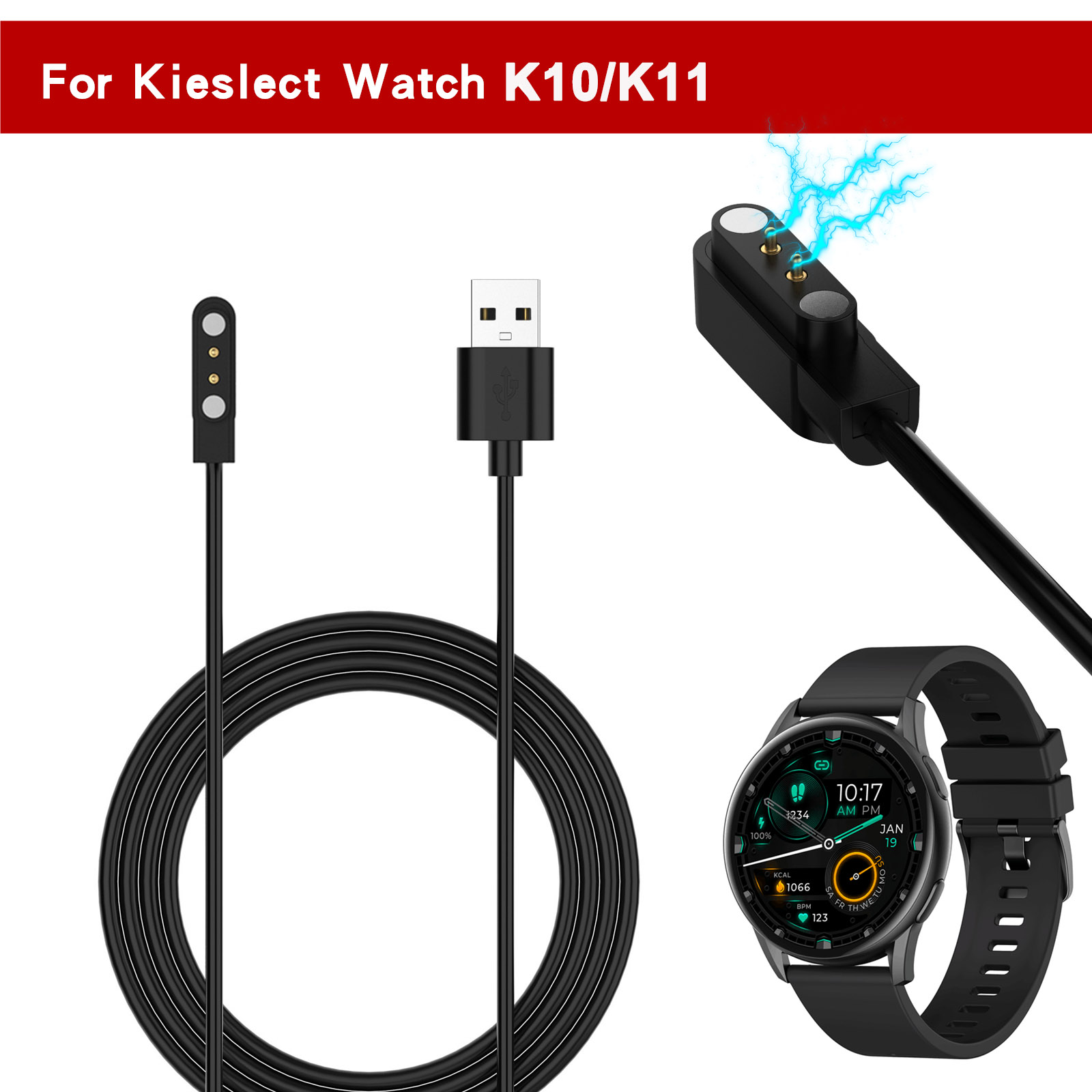 Electronics Gadgets Wholesale - Mıknatıslı Şarj Cihazı Kieslect akıllı saat