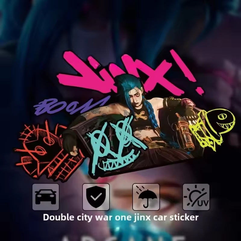 Electro Gadgets - Arcane Jinx Graffiti Yansıtıcı Araba Etiket