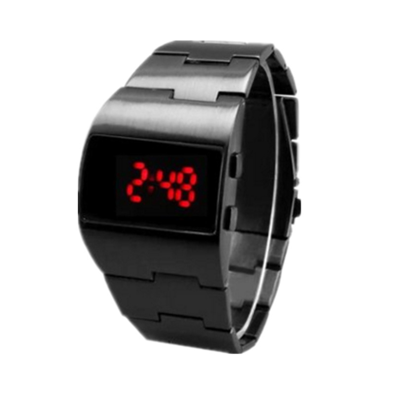 Electronics Gadgets For Men - Dijital erkek saatler siyah paslanmaz çelik