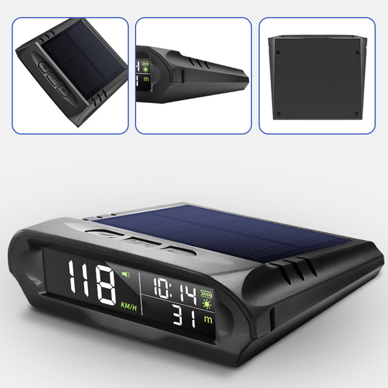 Electronics Gadgets Wholesale - Otomatik GPS Hız Göstergesi Solar Şarj