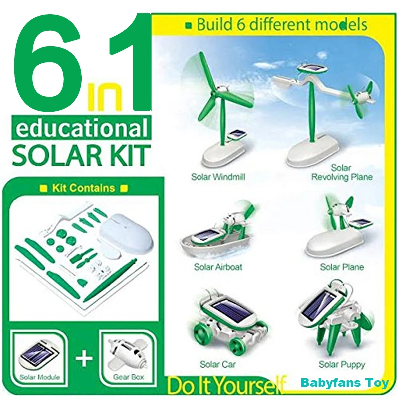 6-In-1 güneş enerjisi Robot ki - Electronics Gadgets For Kids incelemesi ve fiyatı