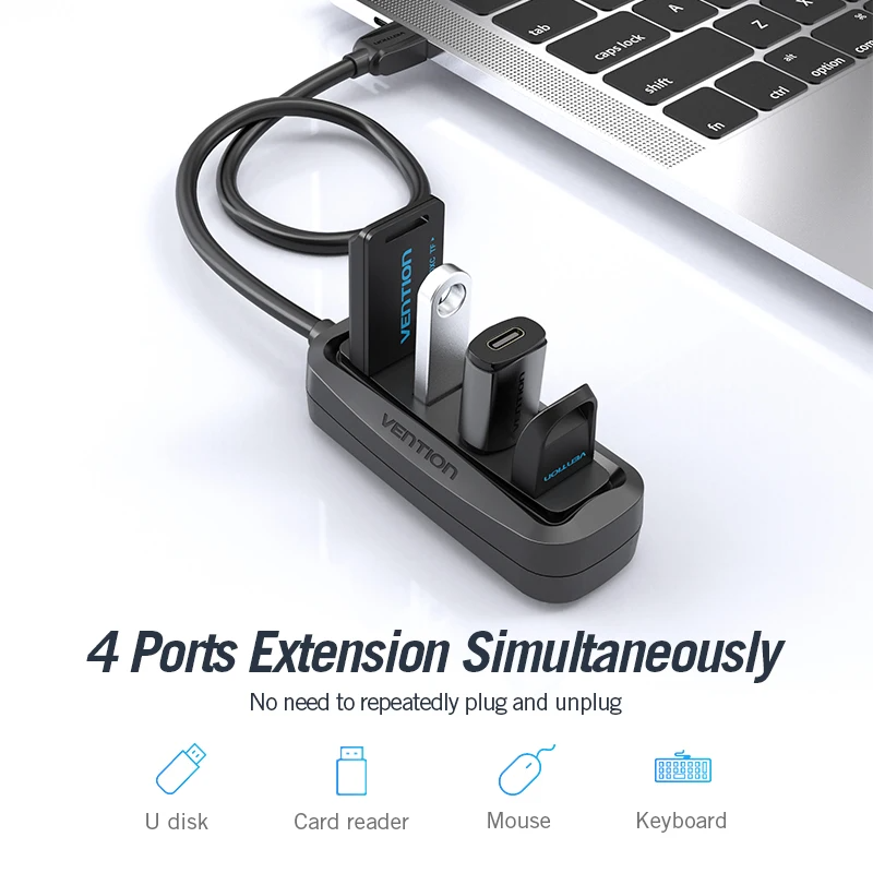 Vention USB 2.0 HUB 4 Port ile - Electronics Gadgets Wholesale incelemesi ve fiyatı